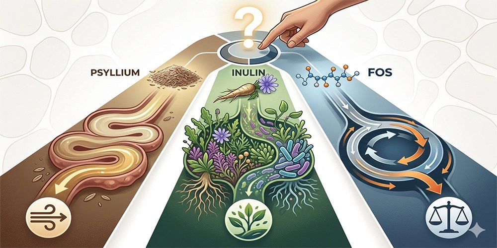 Πρεβιοτικά/Φυτικές Ίνες: Psyllium, Inulin, FOS — Ποιο Είναι για Σένα;